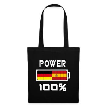 Deutschland und Spanien Power 100% - Stoffbeutel - Schwarz - Vorne