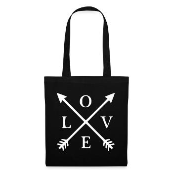 L'amour - Sac en tissu - noir - Devant
