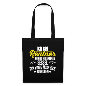 Rentner - Stoffbeutel - Schwarz - Vorne