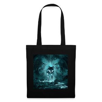 Awesome wolf at night - Tote Bag - black - Front