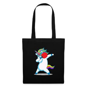 Table tennis unicorn dabbing unicorn horse gift - Tote Bag - black - Front
