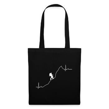 Montagnes de battement de coeur - Sac en tissu - noir - Devant