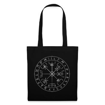 Vegvisir Wikinger-Symbol - Stoffbeutel - Schwarz - Vorne