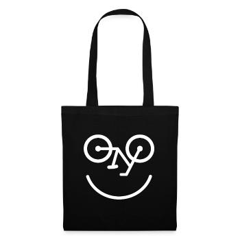 Bicycle face bike laugh funny smile gift - Tote Bag - black - Front
