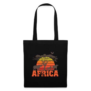 Afrique - Sac en tissu - noir - Devant