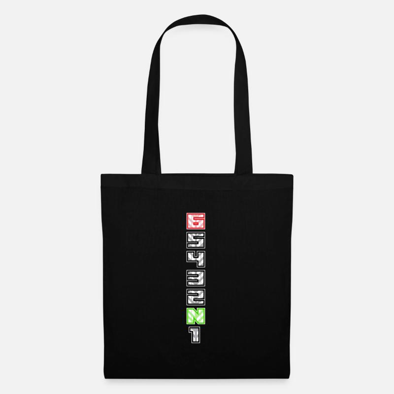 Motociclista motociclette per cambio marce - Borsa di stoffa - nero