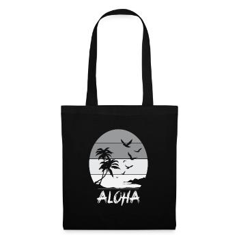 Aloha - Stoffbeutel - Schwarz - Vorne