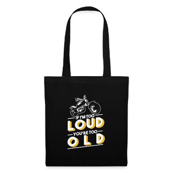 Funny sayings motorcycle motorbikes biker funny - Tote Bag - black - Front