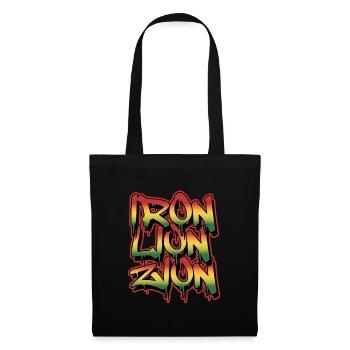 iron lion zion, reggae, marley, rastafari, jamaica - Tote Bag - black - Front