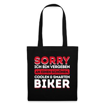Motorrad Motorräder Biker Lustig Sprüche Cool - Stoffbeutel - Schwarz - Vorne