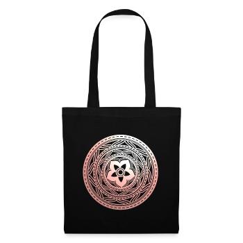 Pastellflorales Mandala-Muster - Stoffbeutel - Schwarz - Vorne