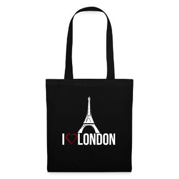 j'aime Londres - Sac en tissu - noir - Devant