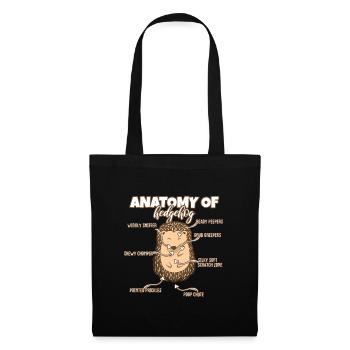 Hedgehog animal love cute cute cartoon funny - Tote Bag - black - Front
