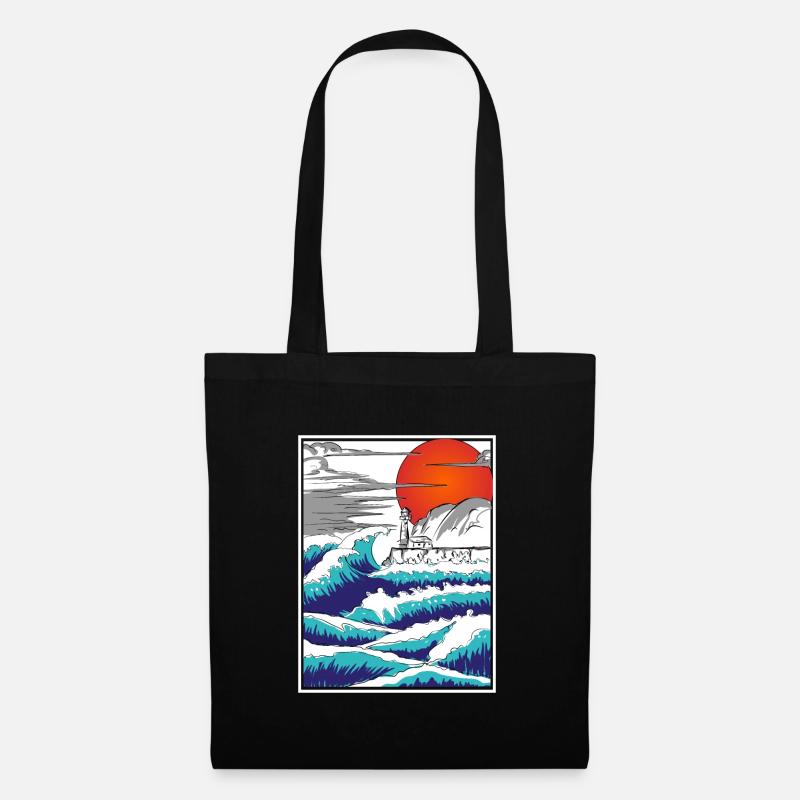 Asian Tsunami - Stoffbeutel - Schwarz