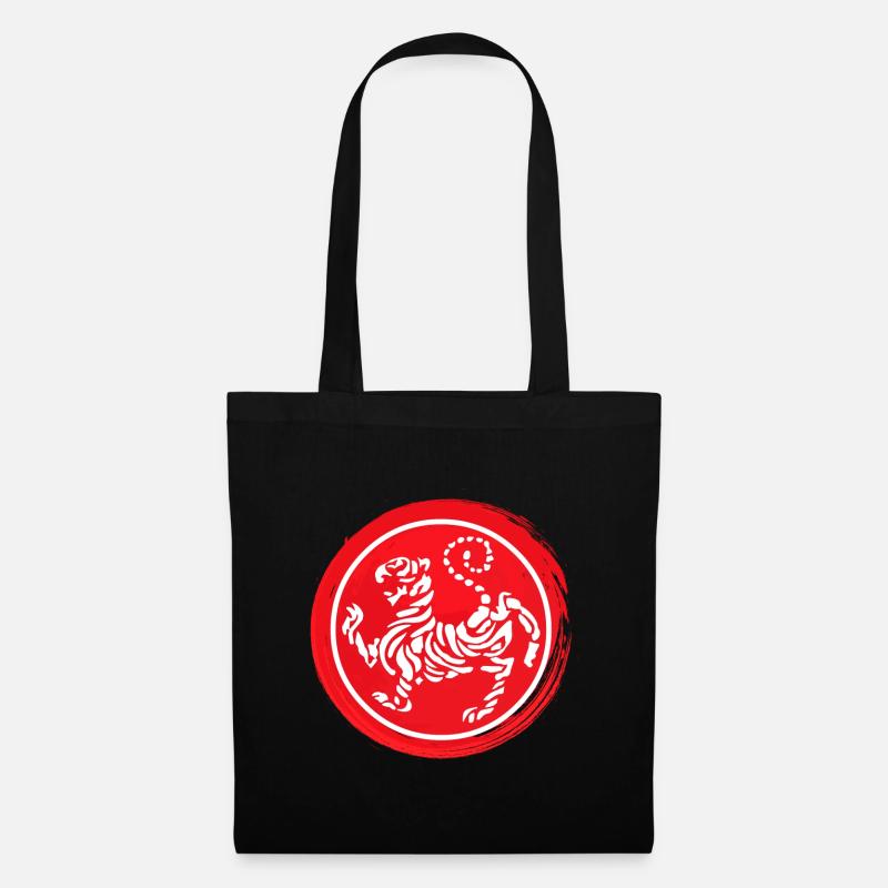 Karate Shotokan Tiger Logo - Stoffbeutel - Schwarz