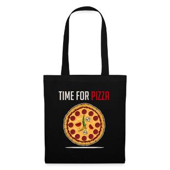 Commander pizza pizzeria salami cuisine italienne - Sac en tissu - noir - Devant