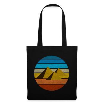 Ägypten Retro Pyramiden Vintage Geschenkidee Kairo - Stoffbeutel - Schwarz - Vorne