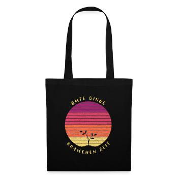 Garten, Gartenarbeit, Geschenk, Spruch - Stoffbeutel - Schwarz - Vorne