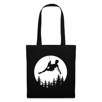 Moon climber climbing rappel gift mountains - Tote Bag - black - Front