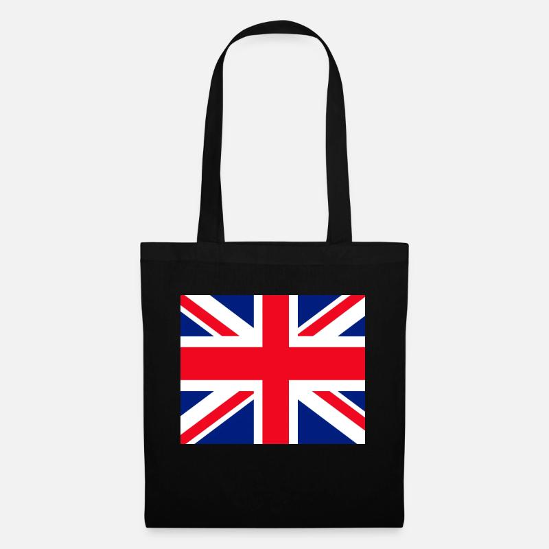 Union Jack Gesichtsmaske - Stoffbeutel - Schwarz