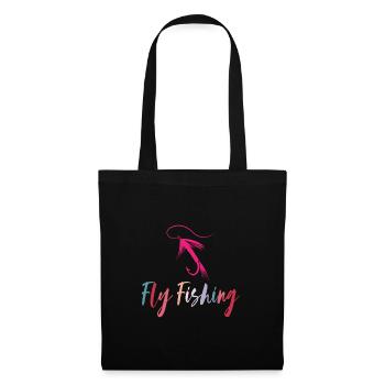 Fly fishing, fly fishing, fly fishing, fly fishing - Tote Bag - black - Front