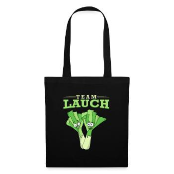 Team Lauch Veggie Vegan vegetarischer Humor - Stoffbeutel - Schwarz - Vorne