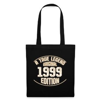 1999 Geburtsjahr - Stoffbeutel - Schwarz - Vorne