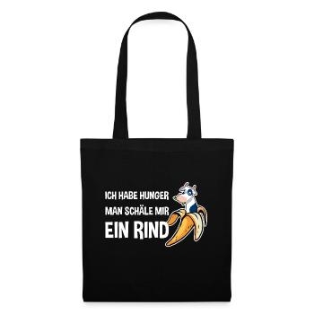 Grillen Ich Habe Hunger Man Schäle Mir Ein Rind - Stoffbeutel - Schwarz - Vorne