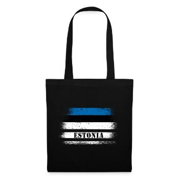 Estonia vintage flag - Tote Bag - black - Front