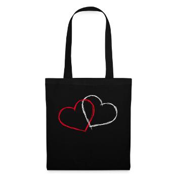 Heart Couple Couple Love In Love Fiancee Relationship - Tote Bag - black - Front