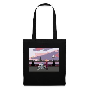 Motorbike woman - Tote Bag - black - Front
