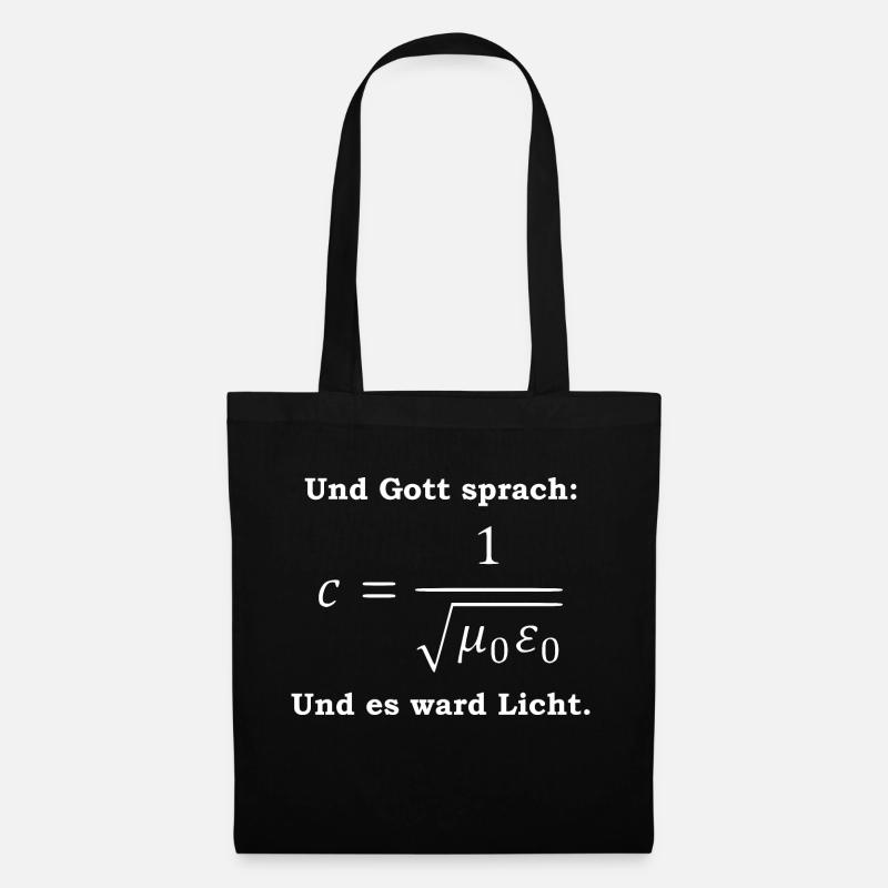Gott sprach Lichtformel - Stoffbeutel - Schwarz