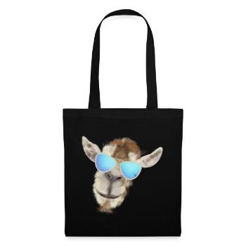 Casual goat head with sunglasses - Tote Bag - black - Front