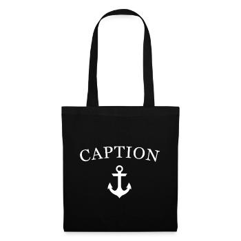 Voile nautique voilier amoureux légende cadeau - Sac en tissu - noir - Devant