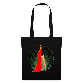 Pinup - Vintage Retro Burlesque Queen Art des années 50 - Sac en tissu - noir - Devant