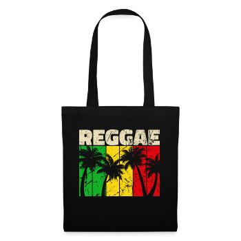 Reggae reggae music Jamaïque vacation Palmiers des Caraïbes - Sac en tissu - noir - Devant