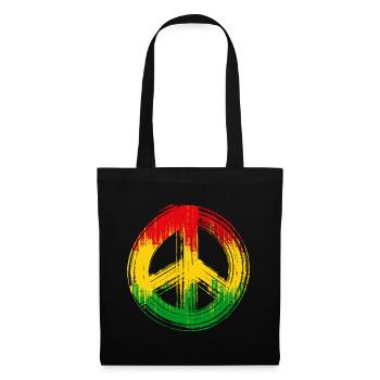 Liebe Frieden Einigkeit Jamaika Reggae Reggaemusik - Stoffbeutel - Schwarz - Vorne