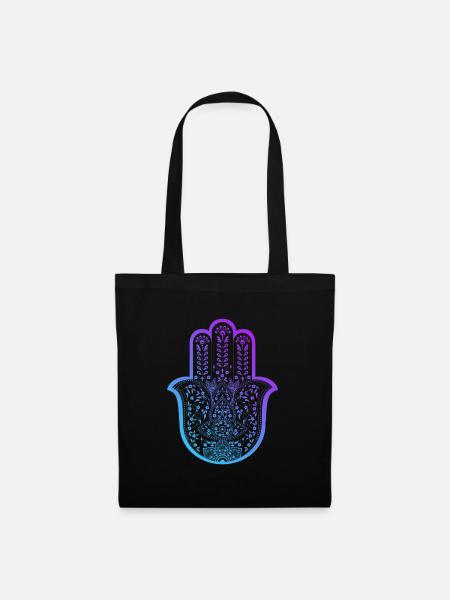Hamsa Hand midnight - Stoffbeutel - Schwarz