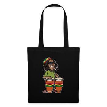 Reggae Reggaeton Jamaika Reggaemusik Ragga Rasta - Stoffbeutel - Schwarz - Vorne