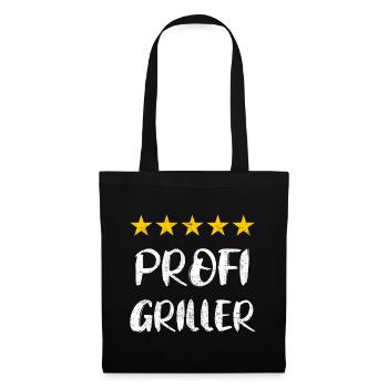 Grillen - Grillmeister - Grillkönig - Grill - Stoffbeutel - Schwarz - Vorne