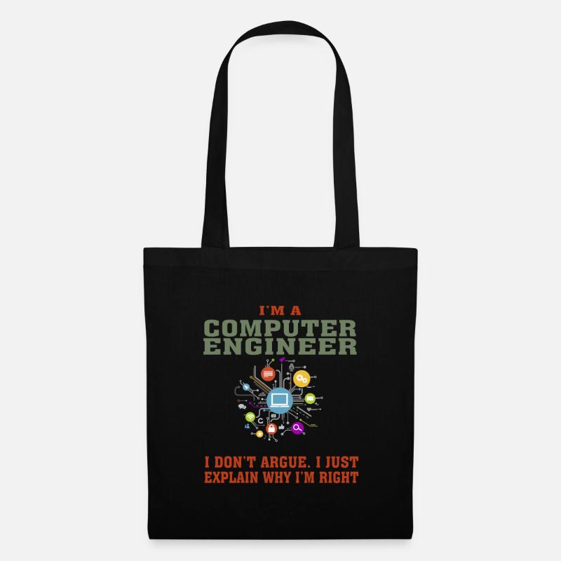 Bestseller Computer Engineer Tshirt, Keep Calm - Tote Bag - black