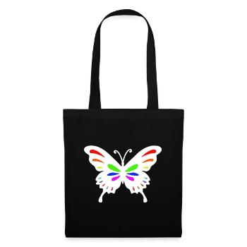 papillon papillon - Sac en tissu - noir - Devant
