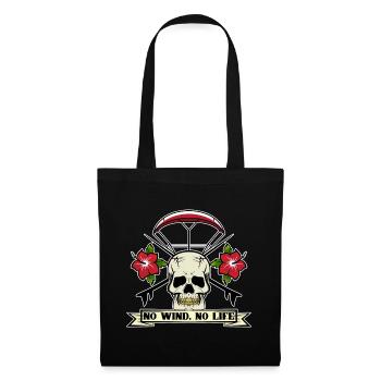 No Wind No Life Skull Surf Kite Kitesurf - Sac en tissu - noir - Devant