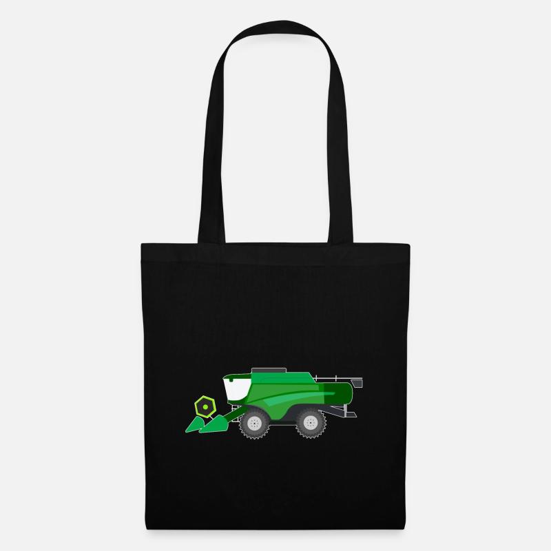 Combine tractor tractor farmer - Tote Bag - black