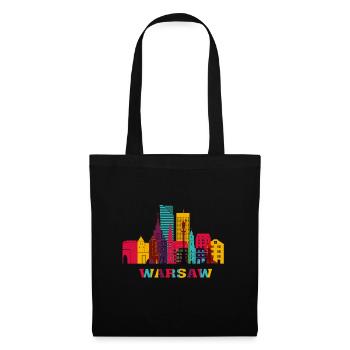 Warsaw Poland Capital City Skyline Warszawa Polska - Tote Bag - black - Front