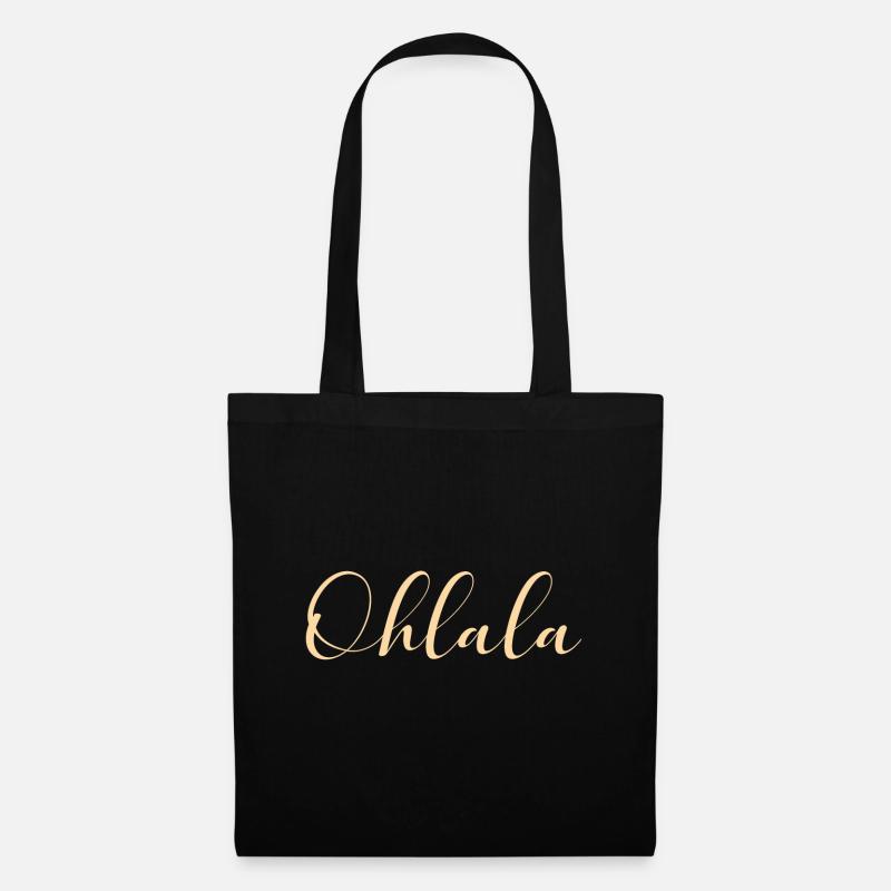 Ohlala Oh LaLa Paris Frankreich Romantik Geschenk - Stoffbeutel - Schwarz