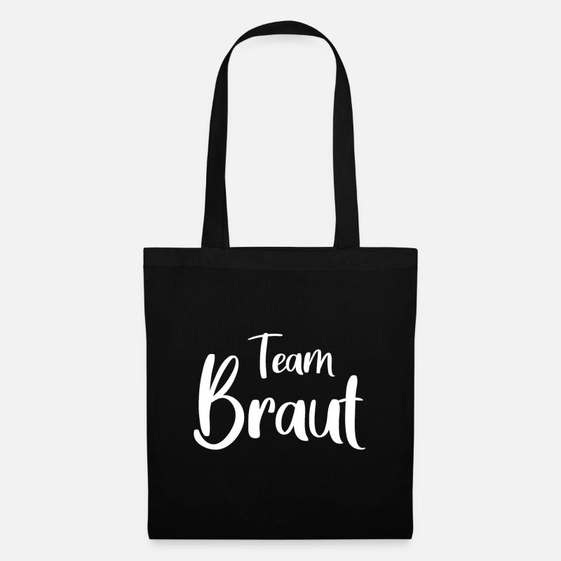Team Braut - Stoffbeutel - Schwarz
