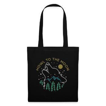 Camping with wolf in the forest nature gift - Tote Bag - black - Front