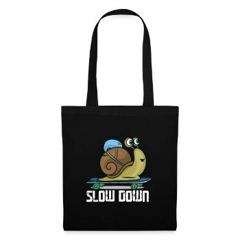 Slow Down Snail Skateboard - Tote Bag - black - Front