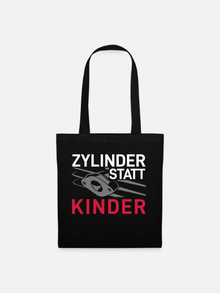 ZYLINDER STATT KINDER SYMBOL - Stoffbeutel - Schwarz